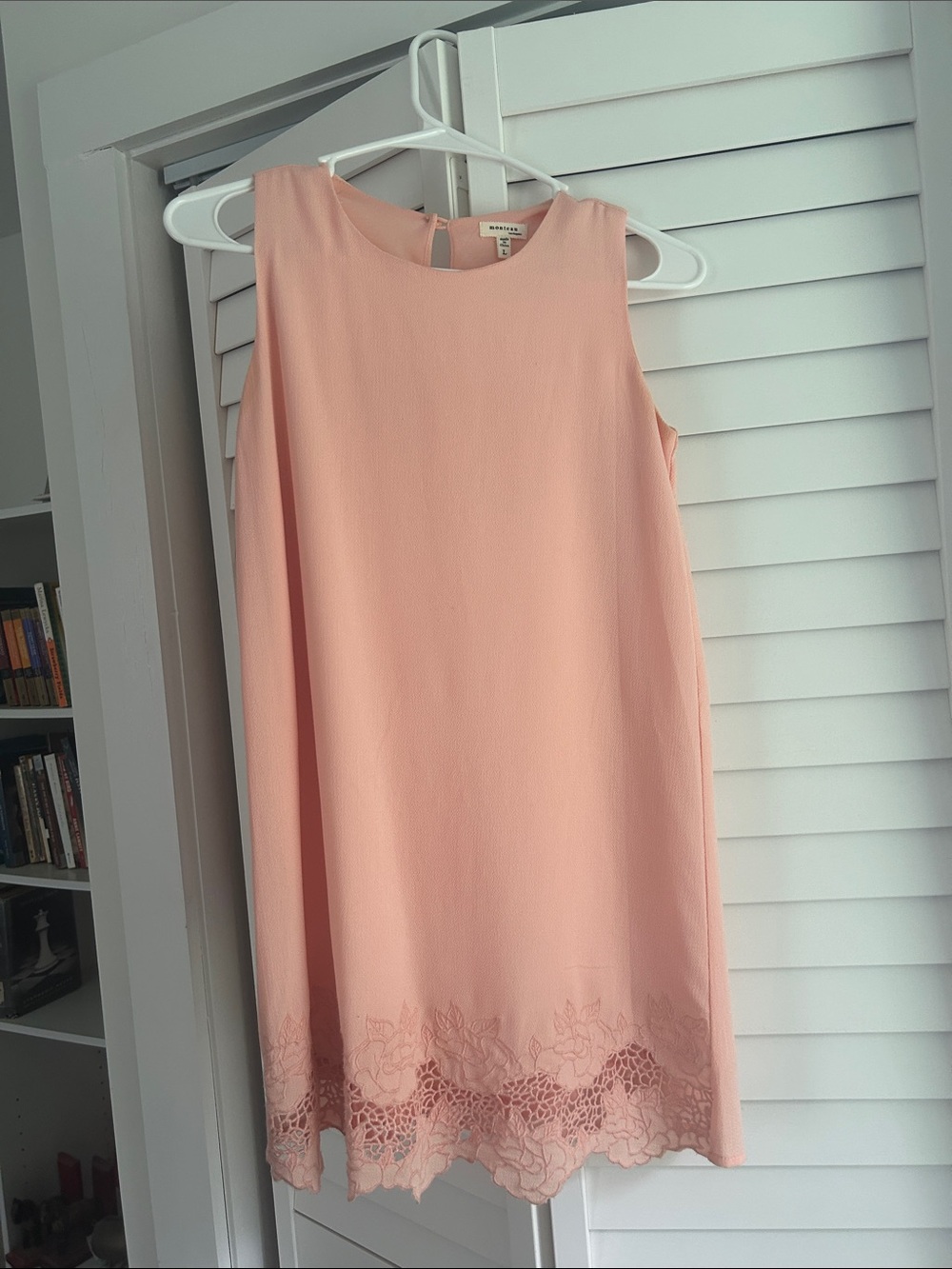 Monteau Blush Formal Lace-Hem Dress